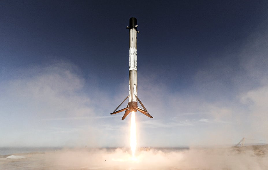 Space X rocket taking off